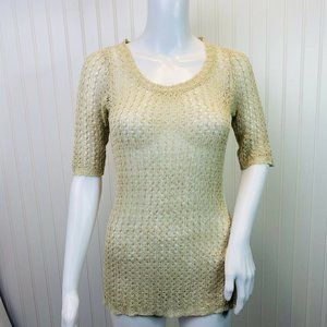 Isada & Co Sweater Beige Linen Loose Knit